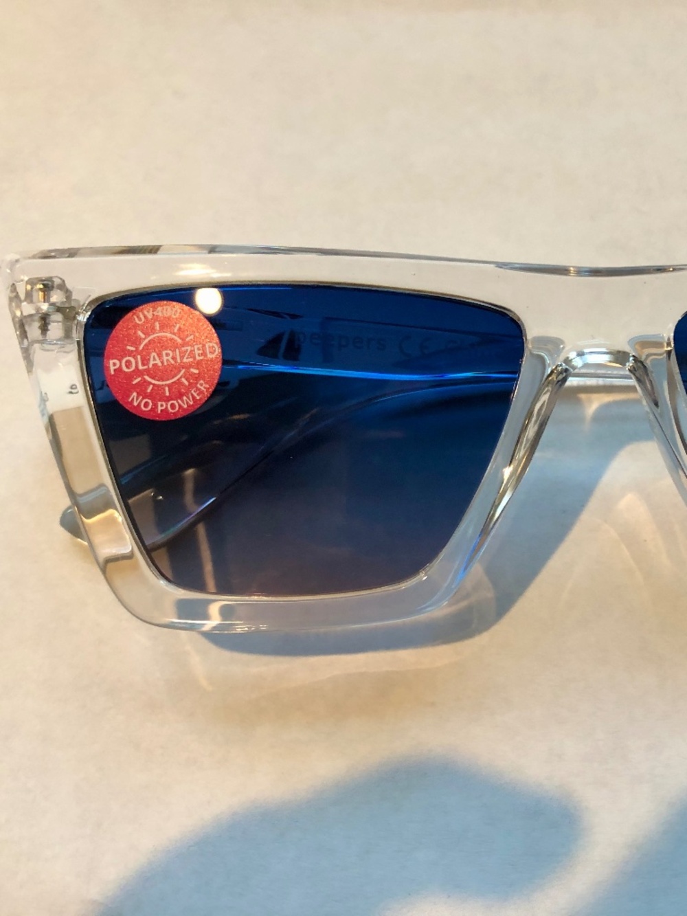 NEW Peepers Luna‎ Clear UV400 Polarized Sunglasses